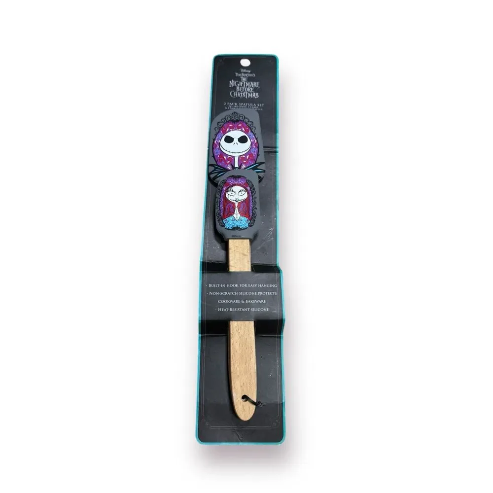 Nightmare Before Christmas Halloween Jack/Sally Silicone Spatula 2 Pack Set NWT‎